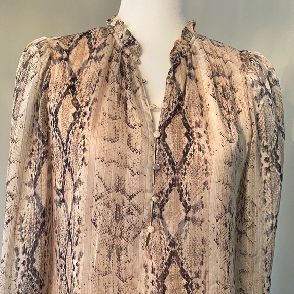 Snakeskin Print Women's Top, Autres Filles brand, size XS - Picture 1 of 11